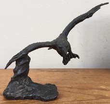 Vintage 70s Michael Ricker Pewter Flying Eagle Figurine Art Handcrafted USA - $59.39