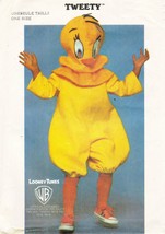 1978 Warner Brothers Looney Tunes Childs Tweety Bird Costume Sew Pattern 2-12 - £10.38 GBP