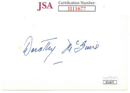 Dorothy McGuire signed 3x5 Index Card- JSA #II11677 (Ole Yeller/Gentleman&#39;s Agre - £29.92 GBP