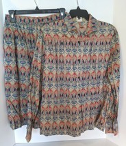 Raksha of Hindimp London Vintage Dress Skirt Suit size 12 M 1970&#39;s Shirt Boho - £67.51 GBP
