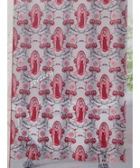 Christmas Virgin Mary Printed Vinyl  Shower Curtain Red Pink Floral 70&quot; ... - £31.45 GBP
