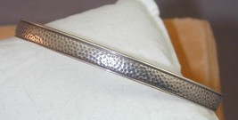 Vintage Sterling Hammered Bangle Bracelet - $29.99
