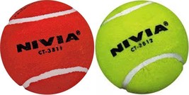 Nivia Balls 12 Cricket Tennis Balls Red / Yellow Heavy Cricket Tennis Balls - £48.95 GBP