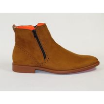 Men's TAYNO Chelsea Chukka Soft Micro Suede Zip up Boot Coupe S Camel image 10