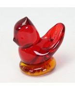 Cardinal Of Love Blown Glass W. Ward  2.3&quot; H x 1.4&quot; W x 2&quot; L - $19.59