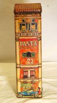 Enesco Tin Pasta Storage Canister Art J. Downs 1980s - $21.77