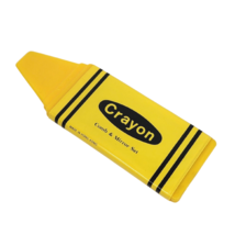 VINTAGE 1980&#39;s CRAYON PLASTIC COMB + MIRROR SET YELLOW HONG KONG - £18.76 GBP