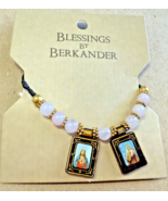 Scapular Cord Necklace with Sacred Heart &amp; Mount Carmel, New, #MD-092 - $91.33 MXN