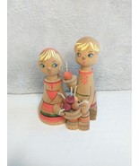 Vintage Russian Beriozka Folk Art Wooden Dolls Figures With Apples &amp; Sti... - £13.83 GBP