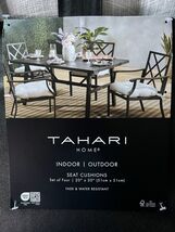 TAHARI Chair Cushion Set (4) In/ Outdoor Gusseted Pad Beige 20 x 20 x 4.... - $68.37