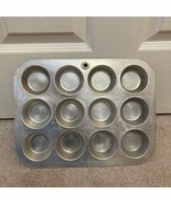 Vintage Mirro Mini Muffin Tin Pan  Aluminum  Tart Cupcake 12 Holes 2 1/2... - $9.65