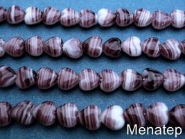 25 10 x 10 mm Czech Glass Heart Beads: Amethyst Quartz - £3.09 GBP
