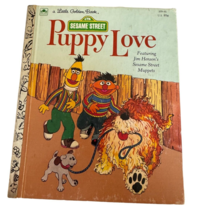 Little Golden Book Puppy Love 1983 Sesame Street Muppets Jim Henson Bert... - £2.39 GBP