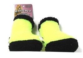 2 Count Coastal Pet Rascals Soothes Cuddle Me Squeaky Lime 6&quot; Fleece Boots - £15.73 GBP