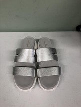 Cole Haan Women&#39;s Zerogrand Slotted Sandal W23276 Metallic Silver Size 7.5M - $65.22
