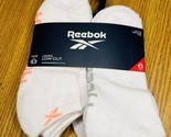 Ladies Reebok 6 Pack Low Cut Performance Training Socks Shoe 4 - 10 White - $16.83