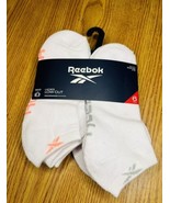 Ladies Reebok 6 Pack Low Cut Performance Training Socks Shoe 4 - 10 White - £13.33 GBP