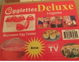 Egglettes Deluxe 6 Egglettes (Bonus: Microwave Egg Cooker) New - £10.38 GBP