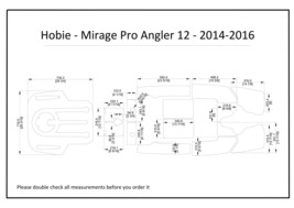 2014-2016 Hobie Mirage Pro Angler 12 Kayak Boat EVA Foam Teak Deck Floor Pad - £219.69 GBP