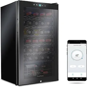 Ivation 34 Bottle Compressor Wine Cooler Refrigerator with Wi-Fi Smart A... - $648.99