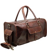 Jaald 20&quot; Leather Duffle Bag Travel Carry-On Waterproof Luggage Overnigh... - $100.00