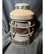 Old Antique Embury Luck-E-Lite No 25 Railway or Truck Lantern Red Globe ... - $294.79 CAD