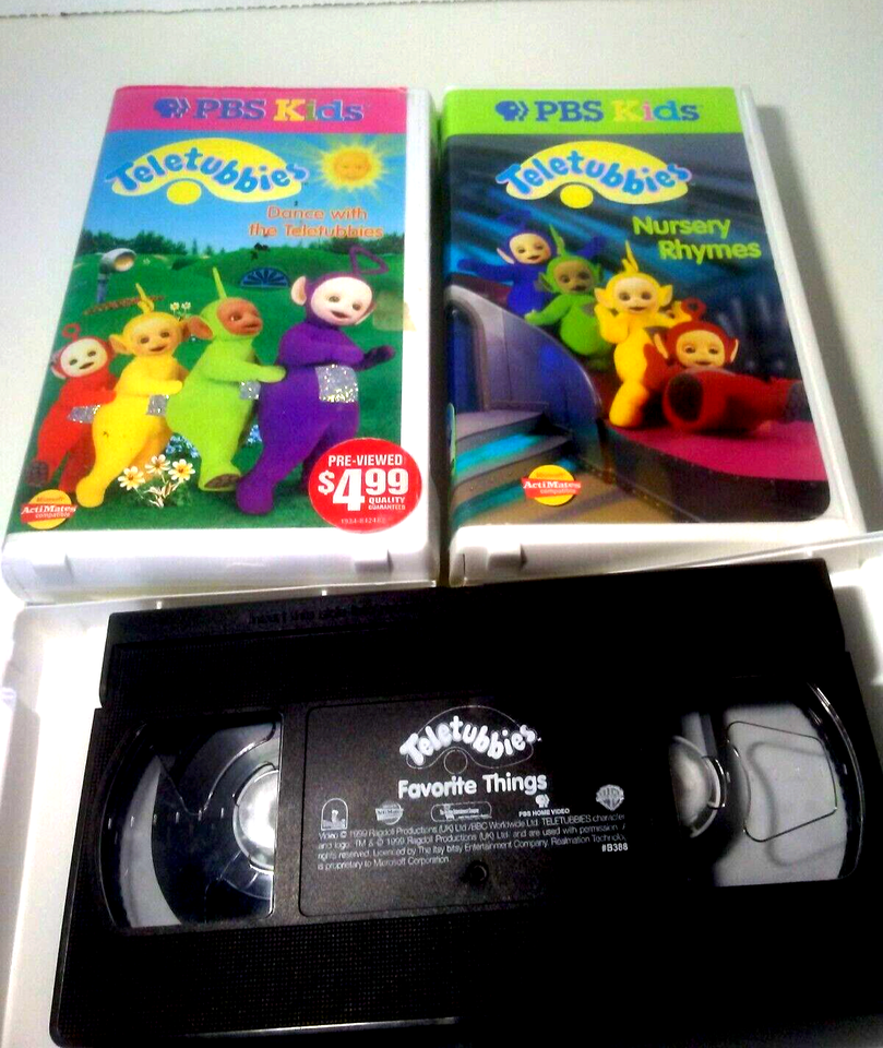 Teletubbies VHS Nursery Rhymes Favorite Things Dance PBS Educational Teletubbies vhs nursery rhymes favorite things dance pbs educational