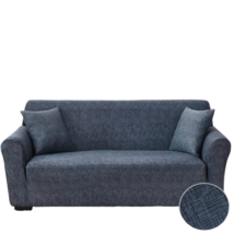 Anyhouz 4 Seater Sofa Cover Navy Blue Style and Protection For Living Room Sofa  - £47.07 GBP