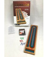 Solid Wood Deluxe Cribbage Folding Board Peg &amp; Card Set Game Gallery by ... - £6.97 GBP