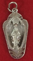 Vintage Theda Sterling Silver 925 &#39;O Mary Conceived Without Sin&#39; Pendant... - $34.99