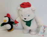 Vintage &#39;95 Dakin Norwood &amp; Tux plush polar bear, penguin magic mittens ... - £8.03 GBP