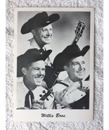 Willis Brothers 5&quot; X 7&quot; B/W Fan Club Photo - 60&#39;s - Country Music / Opry... - $12.80 CAD