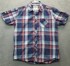 Vintage Company 81 Casual Shirt Mens Large Multi Plaid Short Sleeve Button Down - $18.49