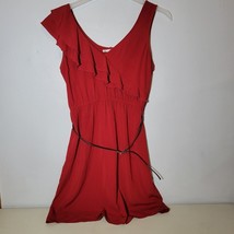 Maurices Dress Womens Large Red Cap Short Sleeve With Removable Belt - $14.00