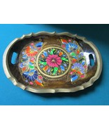 Inlay Wood Italian Handpainted Tray Floral 10 X 14&quot; ^^^ - €54,88 EUR
