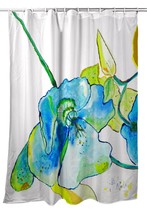 Betsy Drake Blue Hibiscus Shower Curtain - £75.64 GBP