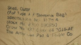 USAAF A-3 sleeping bag American Pad 1944 w feather leaks &amp; repairs; WWII - $125.00