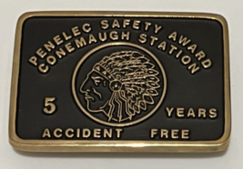 Safety Award Belt buckle Conemaugh Station 5 Years Accident Free - £20.45 GBP