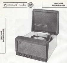 1958 TRUETONE D5840A Record Player Photofact MANUAL Phono Amplifier Chan... - $10.88