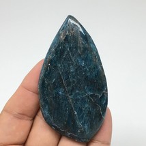 51.8g, 3&quot;x1.6&quot; Blue Apatite Cabochon Large Drop Shape @Madagascar,B1697 - £10.06 GBP