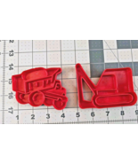 1987 LK MFG 2 Construction Cookie Cutters  Dump Truck Tractor 8825 Plastic - €5,09 EUR