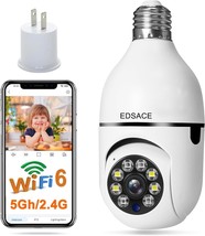 5G Light Bulb Security Camera Wifi Dual Band ,360 Degree 1080P Security ... - $35.98