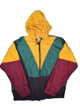 Vintage Active Wear Windbreaker Jacket Mens L Multicolor Color Block War... - £30.04 GBP