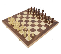 Wholesale Chess 15&quot; Folding Wooden Chess Set - £29.81 GBP