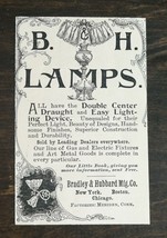 Vintage 1895 B&amp;H Lamps Bradley &amp; Hubbard Mfg Company Original Ad - 1021 - $6.64