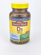 Nature Made Vitamin D3 1000 IU 25 Mcg 180 Softgels BB11/2024 - $13.50
