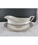 Vtg Dresden  Gravy Boat with underplate Floral Design WH Grindley England - $64.54 CAD