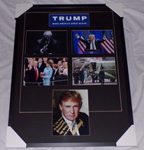 President Donald Trump Signed Framed 33x40 Vintage Photo Set Signed to a... - $1,979.99