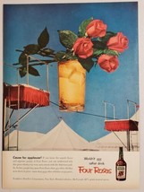 1952 Print Ad Four Roses Whiskey Tightwire Circus Tents Frankfort Distil... - $13.48