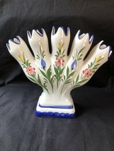 Antico/Vintage Portugese Tulipano Vaso. Dipinto a Mano - £96.18 GBP